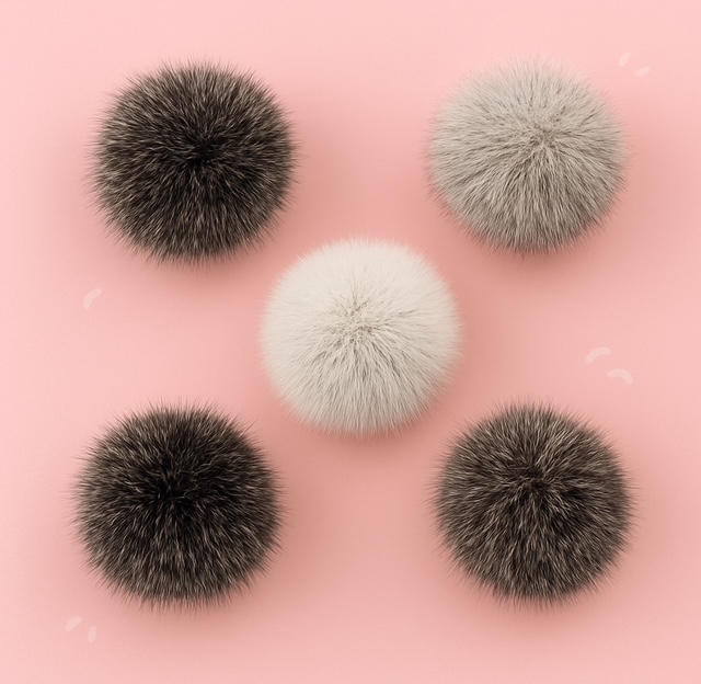 Rabbit fur balls (5 pack) - Image 3